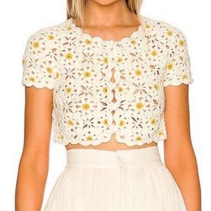 Lovers and Friends Delilah Wildflower Crochet Cardigan Top